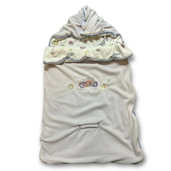 Vintage Harley Davidson Baby Blanket - Picture 2 of 10